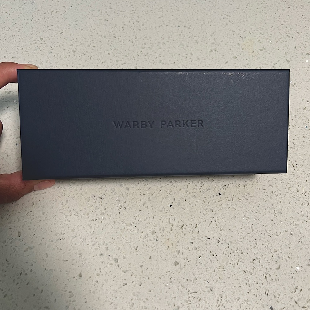 Warby Parker Navy Glasses Box